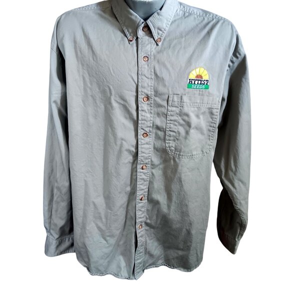Vintage Men's XL Farmer Shirt Swingster Embroidered Hytest Seeds Swag Logo - Picture 2 of 5